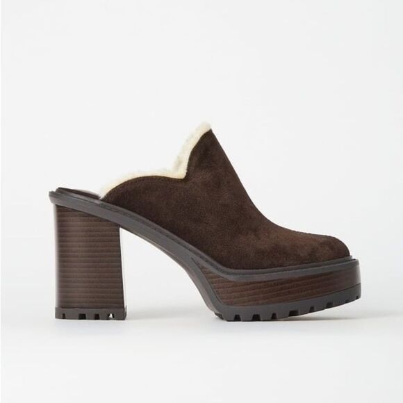 JF • Alec coffee block heel mule - Picture 3 of 5